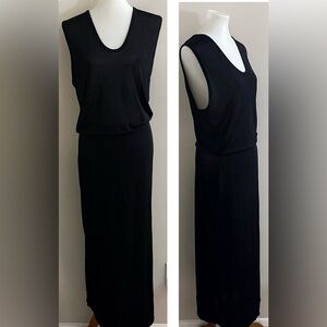 T Alexander Wang Wrap Dress Black Sheer Sleeveless Maxi Dress Quiet Luxury